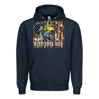 Navy 4th of July Western Reel Cool Dad Bass Zipper Hoodie - LillyAllenDesigns