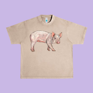 American Yorkshire Pig  Baby Urban Heavy Tee Designed By Lillyallendesigns