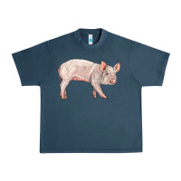 Midnight Navy american yorkshire pig  baby Urban Heavy Tee - LillyAllenDesigns