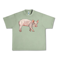 Oil Green american yorkshire pig  baby Urban Heavy Tee - LillyAllenDesigns