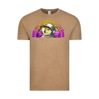 Vintage Coffee doge coin hodl on we're going to the moon retro sunset Vintage Tee - Jasminsmagicworld