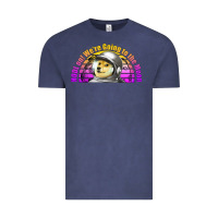 Vintage Denim doge coin hodl on we're going to the moon retro sunset Vintage Tee - Jasminsmagicworld