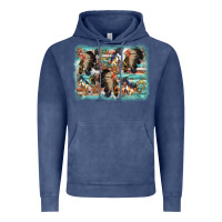 Vintage Denim indian western background Vintage Hoodie - AdoDesignShop