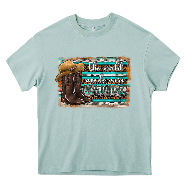 The World Needs More Cowgirls Heavy Core Tee by SublimationCraftShop | Teevron