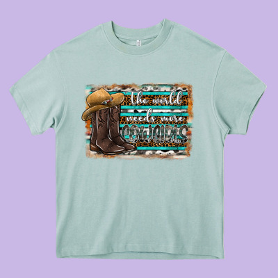 The World Needs More Cowgirls Heavy Core Tee Designed By Sublimationcraftshop