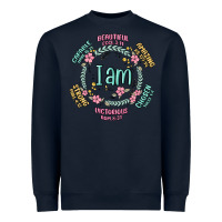 Navy i am inspiration Heavyweight Sweatshirt - MaliasSmallBusiness