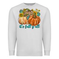 Dove Grey It's Fall Y'all Premium Sweatshirt - texasbilliewilder