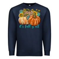 Navy It's Fall Y'all Premium Sweatshirt - texasbilliewilder