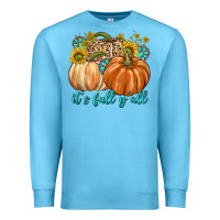 Ocean Blue It's Fall Y'all Premium Sweatshirt - texasbilliewilder