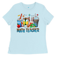 Baby Blue math teacher coffee cups Ladies Tee - Zillion Design Studio