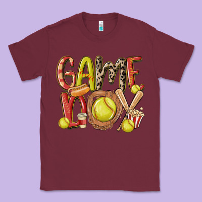 Game Day Softball Classic Tee Designed By Maliassmallbusiness