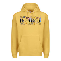 Antique Gold gothic girl and colorful girl Premium Hoodie - TumblerDesignByShophia