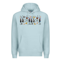 Blue Mist gothic girl and colorful girl Premium Hoodie - TumblerDesignByShophia
