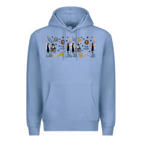 Colony Blue gothic girl and colorful girl Premium Hoodie - TumblerDesignByShophia