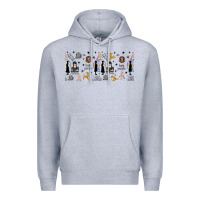 Heather Grey gothic girl and colorful girl Premium Hoodie - TumblerDesignByShophia