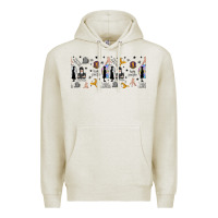 Oatmeal Heather gothic girl and colorful girl Premium Hoodie - TumblerDesignByShophia