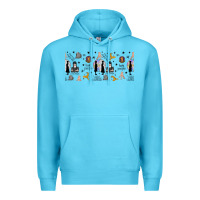 Ocean Blue gothic girl and colorful girl Premium Hoodie - TumblerDesignByShophia
