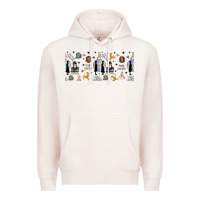 Pale Pink gothic girl and colorful girl Premium Hoodie - TumblerDesignByShophia