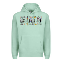 Seafoam gothic girl and colorful girl Premium Hoodie - TumblerDesignByShophia
