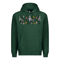 Sports Green gothic girl and colorful girl Premium Hoodie - TumblerDesignByShophia