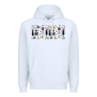 White gothic girl and colorful girl Premium Hoodie - TumblerDesignByShophia