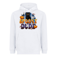 White Spooky Dude Heavyweight Hoodie - texasbilliewilder