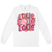 White love love love valentines day Long Sleeve Tee - MaliasSmallBusiness