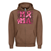 Chestnut Breast Cancer Awareness mama ribbon Zipper Hoodie - LillyAllenDesigns