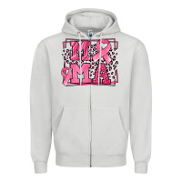 Dove Grey Breast Cancer Awareness mama ribbon Zipper Hoodie - LillyAllenDesigns