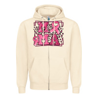 Breast Cancer Awareness Mama Ribbon Zipper Hoodie | Teevron