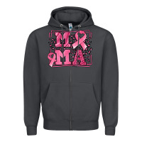 Smoke Breast Cancer Awareness mama ribbon Zipper Hoodie - LillyAllenDesigns