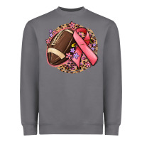 Storm breast cancer ribbon and american football Heavyweight Sweatshirt - MaliasSmallBusiness