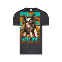 Vintage Black western pig garden Vintage Tee - LillyAllenDesigns