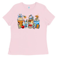 Bubblegum Pink art teacher coffee cups Ladies Tee - Zillion Design Studio