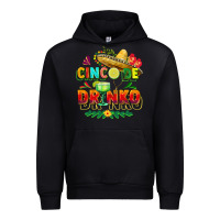 Black Cinco de drinko Urban Hoodie - FaDigitalArtStudio