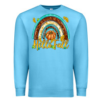Ocean Blue Hello Fall with Rainbow Premium Sweatshirt - texasbilliewilder