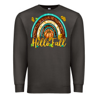 Smoke Hello Fall with Rainbow Premium Sweatshirt - texasbilliewilder