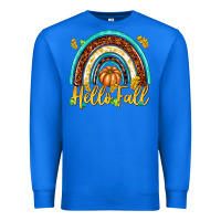 True Royal Hello Fall with Rainbow Premium Sweatshirt - texasbilliewilder
