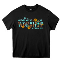 Black made to worship with sunflowers Heavy Core Tee - HRA Design Shop