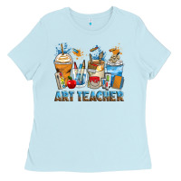 Baby Blue art teacher coffee cups Ladies Tee - Zillion Design Studio