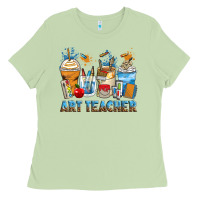 Matcha art teacher coffee cups Ladies Tee - Zillion Design Studio