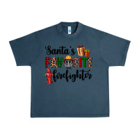 Midnight Navy santa's favorite firefighter Urban Heavy Tee - AdoDesignShop
