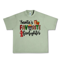 Oil Green santa's favorite firefighter Urban Heavy Tee - AdoDesignShop
