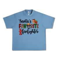 Pebble Blue santa's favorite firefighter Urban Heavy Tee - AdoDesignShop