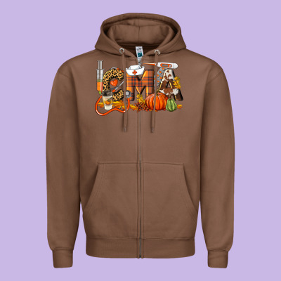 Fall Cma Certified Medical Assistant Zipper Hoodie Designed By Lillyallendesigns
