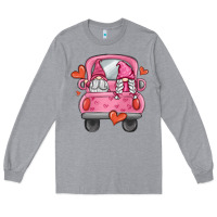 Heather Grey valentines day gnome truck Long Sleeve Tee - MaliasSmallBusiness