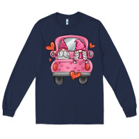 Navy valentines day gnome truck Long Sleeve Tee - MaliasSmallBusiness