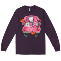 Plum valentines day gnome truck Long Sleeve Tee - MaliasSmallBusiness