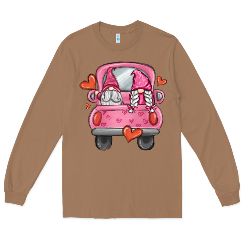 Valentines Day Gnome Truck Long Sleeve Tee by MaliasSmallBusiness | Teevron