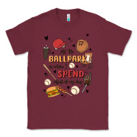 Burgundy at the ballpark is where i spend most of my day Classic Tee - MaliasSmallBusiness